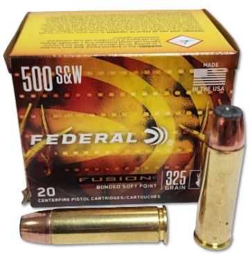 500 S&W MAG. FEDERAL-FUSION (SP-325 GRN) FİŞEK