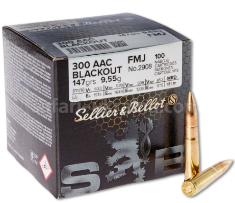 300 AAC BLACKOUT SELLIER BELLOT (FMJ- 147 GRN)