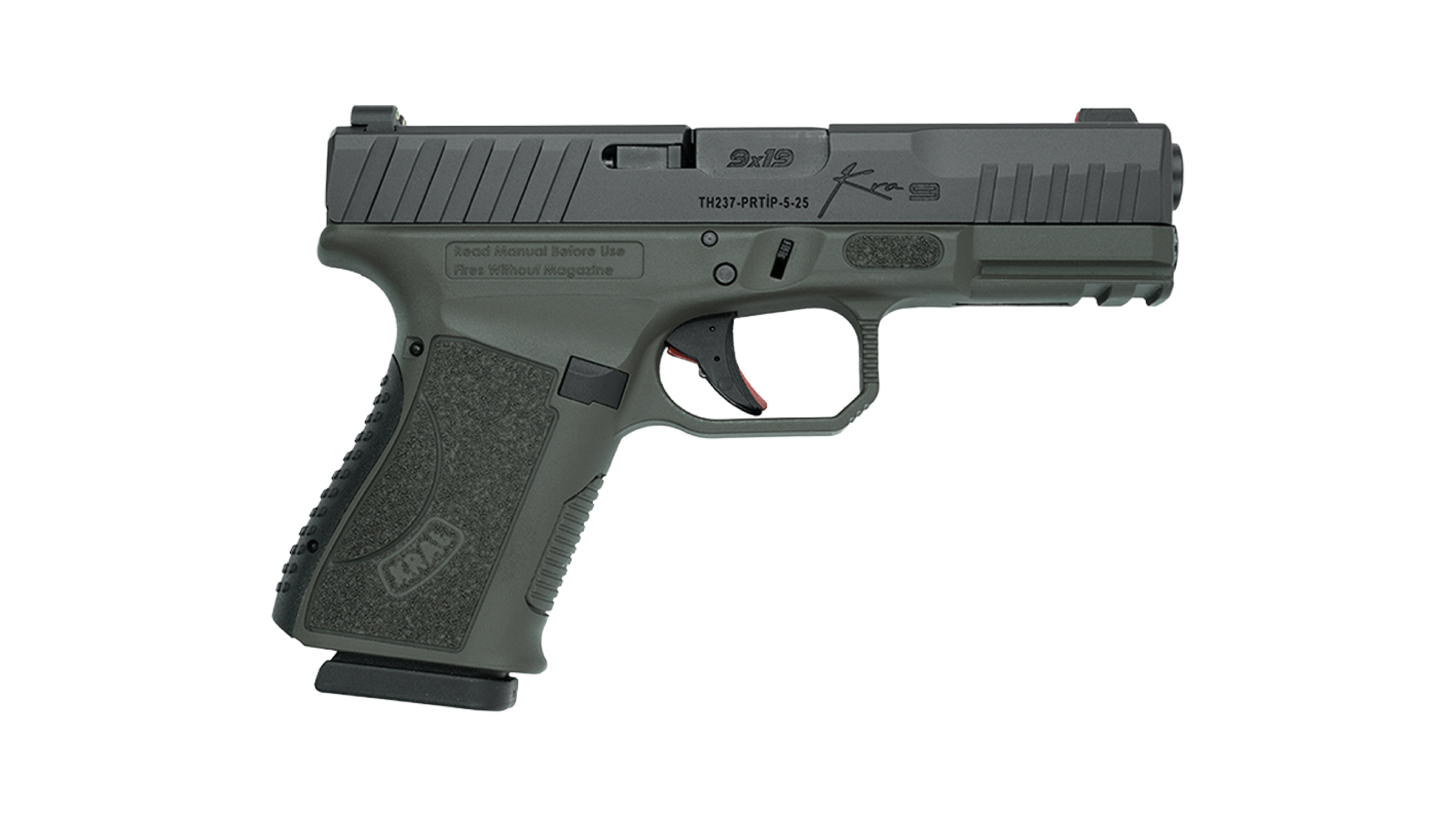 9X19 MM KRAL ARMS KRA9 GREEN TABANCA