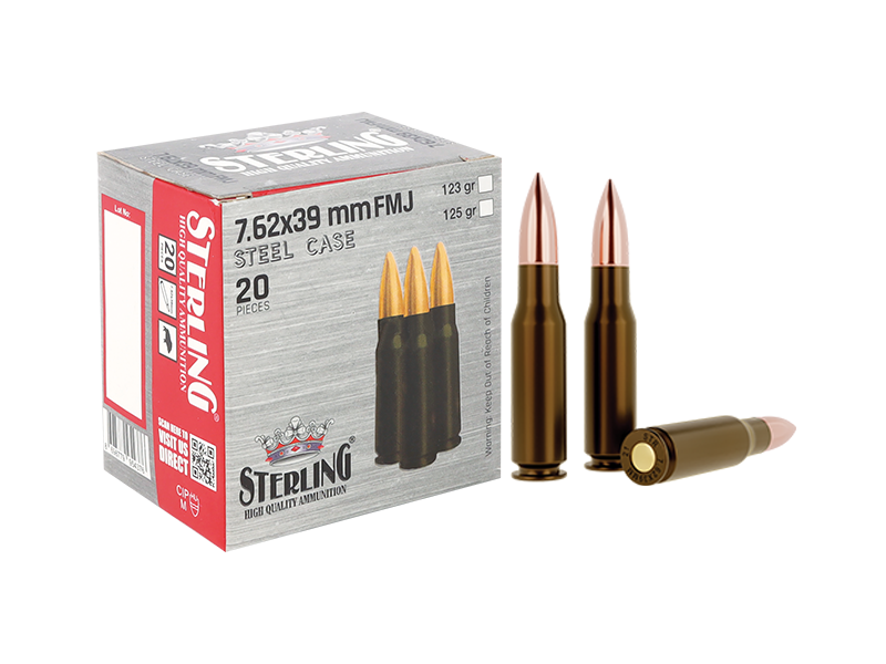7.62X39 MM STERLING (FMJ-123 GRN) FİŞEK