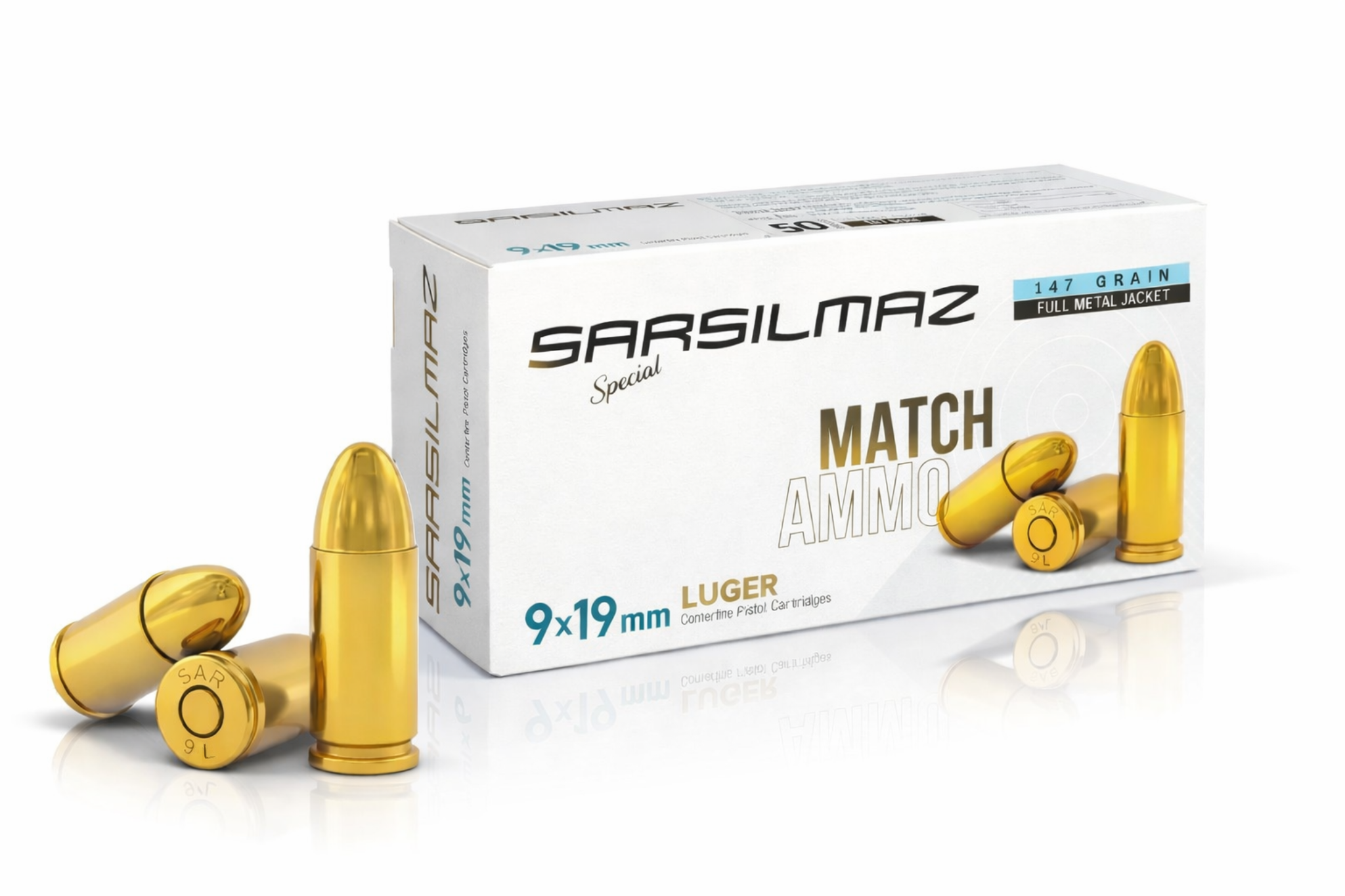 9X19 MM (LUGER) SAR (FMJ-147 GRN) FİŞEK