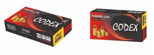 9X19 MM (PARA) CODEX (FMJ-124 GRN.) TABANCA FİŞEĞİ