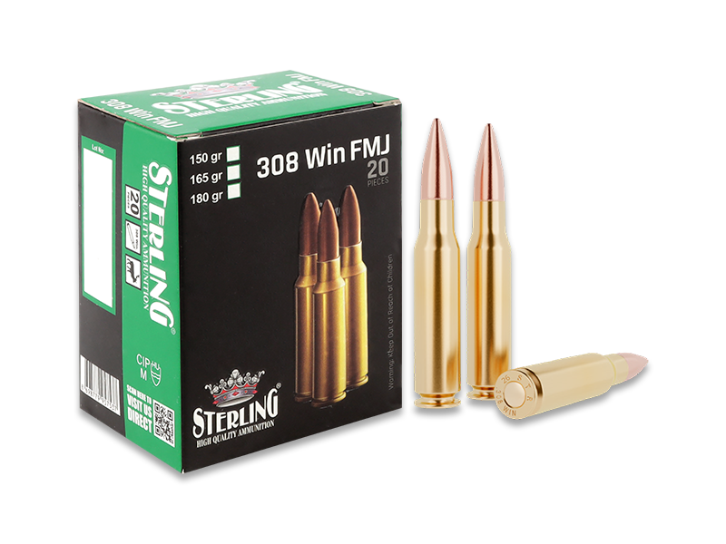 308 WIN. TURAÇ-STERLING (FMJ-147 GRN) FİŞEK