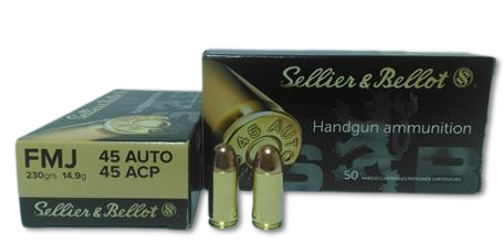 45 ACP. SELLIER&BELLOT (FMJ-230 GRN) FİŞEK