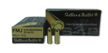 6.35 MM (25 ACP.) SELLIER BELLOT (FMJ-50 GRN) FİŞEK