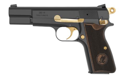 9X19 MM TİSAŞ-ZİG 14 (SIYAH KROM P.ALT.) TABANCA