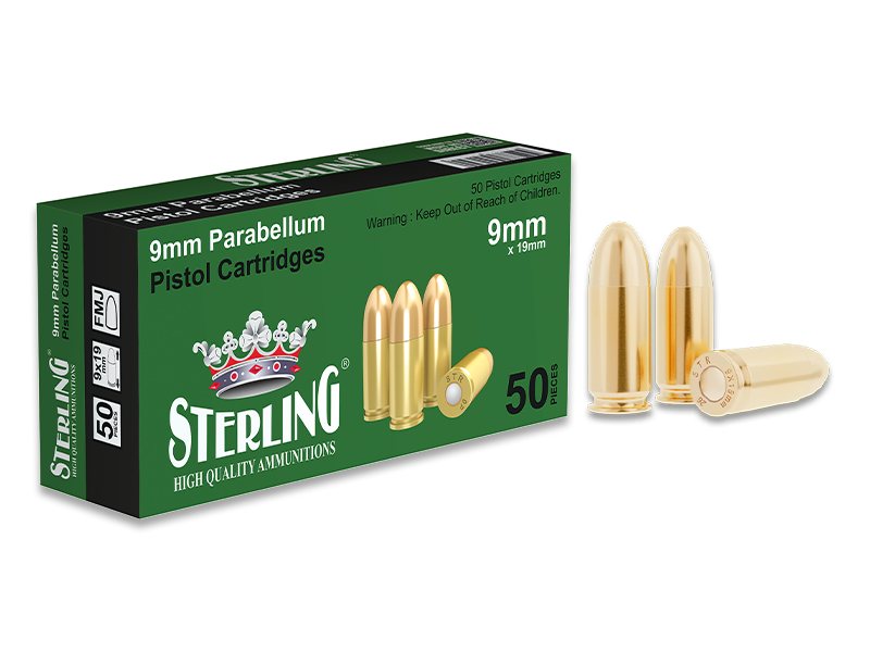 9X19 MM(PARA) TURAÇ-STERLING(FMJ-124 GRN) TAB.FİŞ.