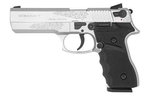 9X19 MM TİSAŞ-ZİGANA T (SADE GRAVÜR KROM) TABANCA