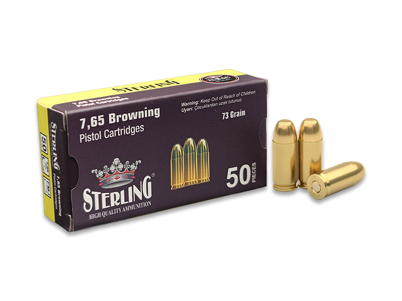 7.65X17 MM TURAÇ-STERLING (FMJ-73 GRN) FİŞEK