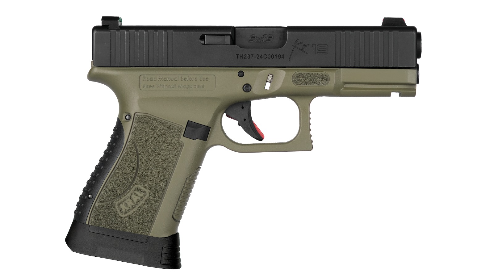 9X19 MM KRAL ARMS KR 19 GREEN TABANCA
