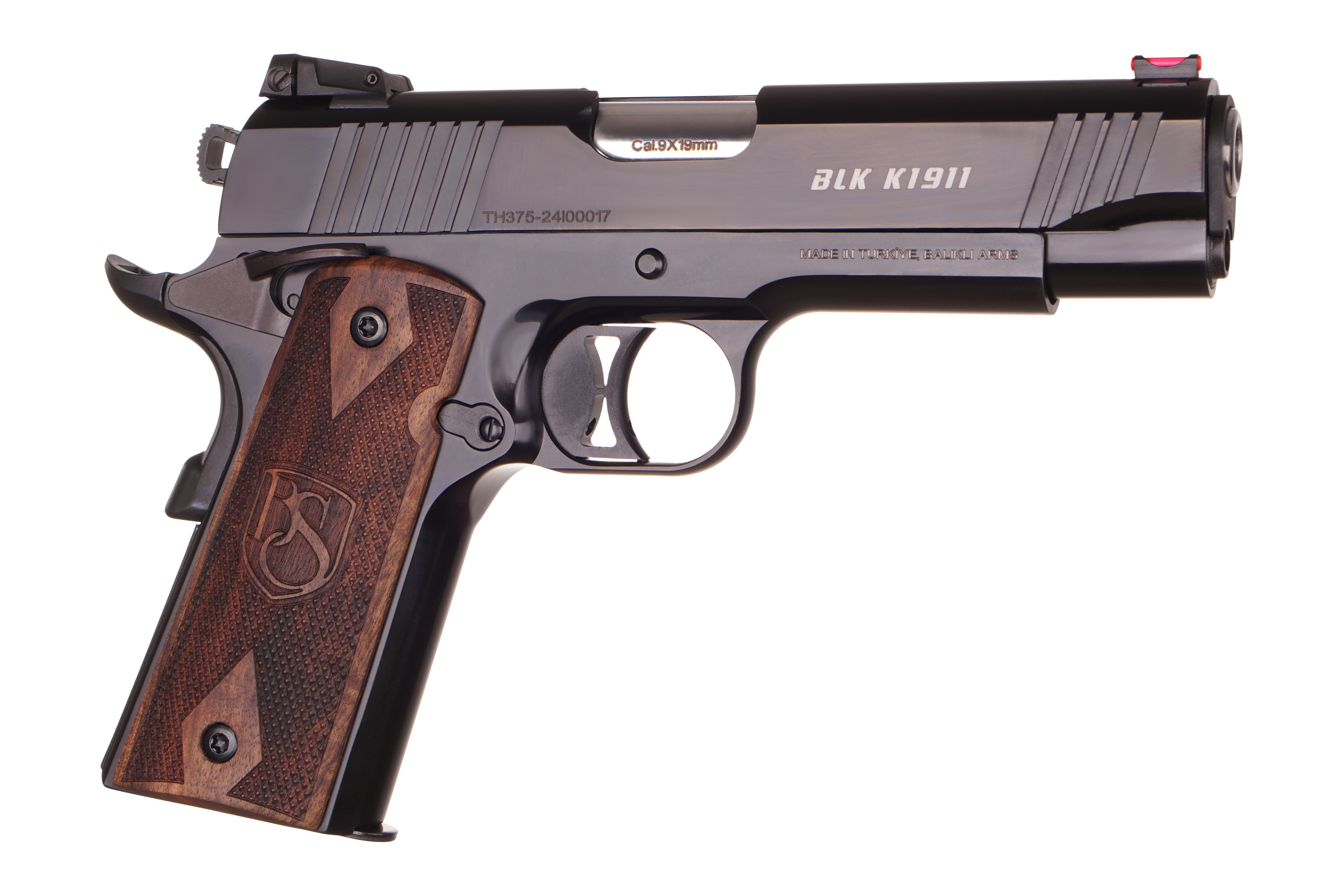 9X19 MM BALIKLI BLK K1911 PARLAK SİYAH TABANCA