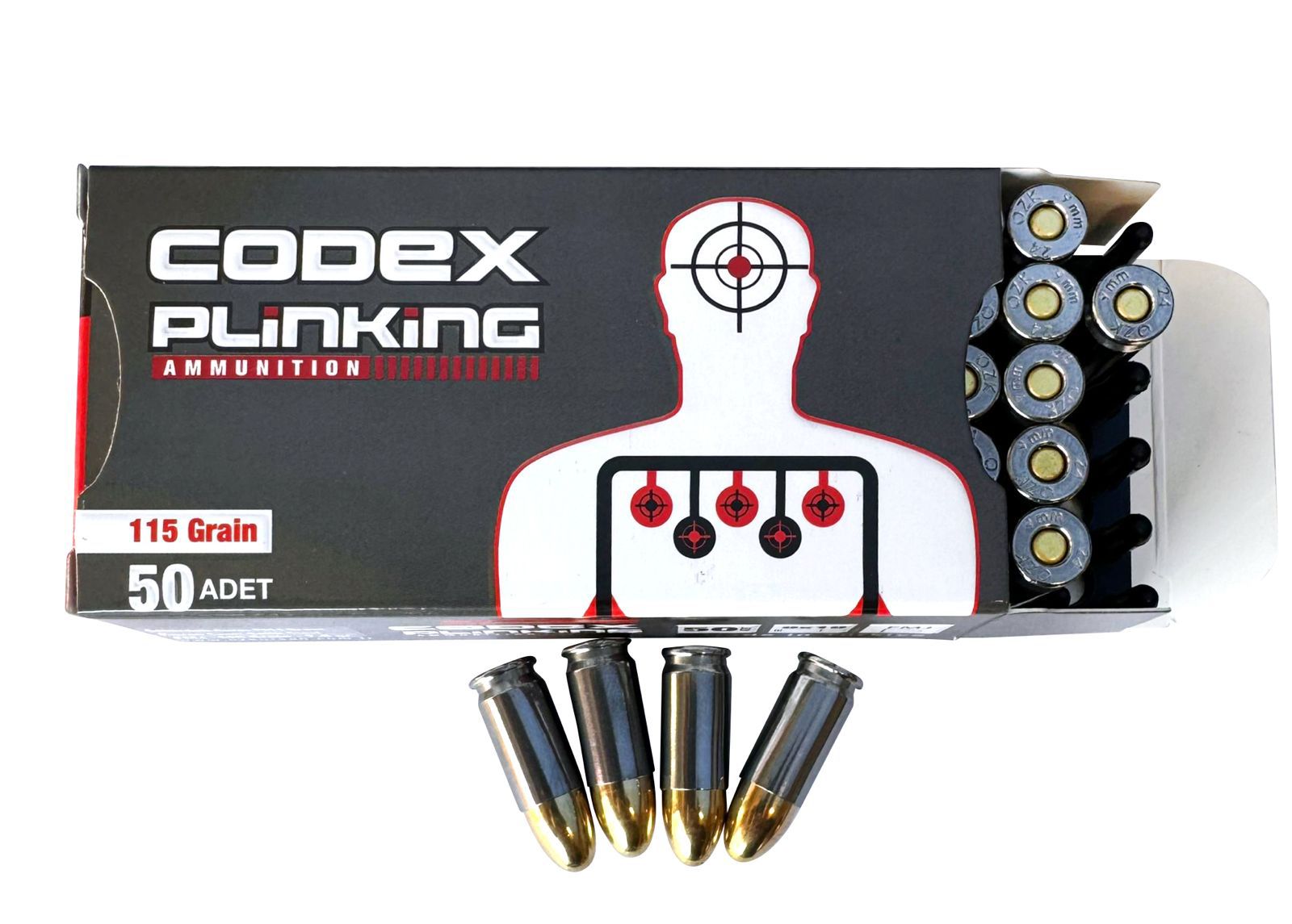 9X19 MM LUGER CODEX PLINKING (FMJ-115 GRN) TB.FİŞ.